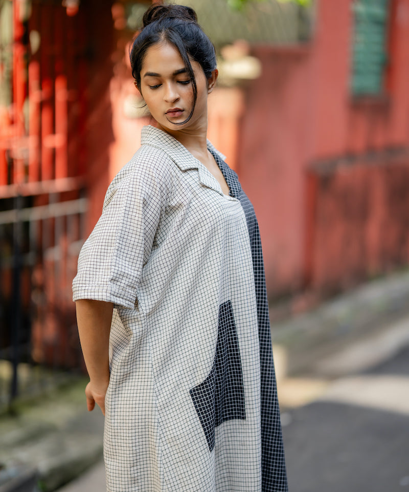 B&W Kimono Dress