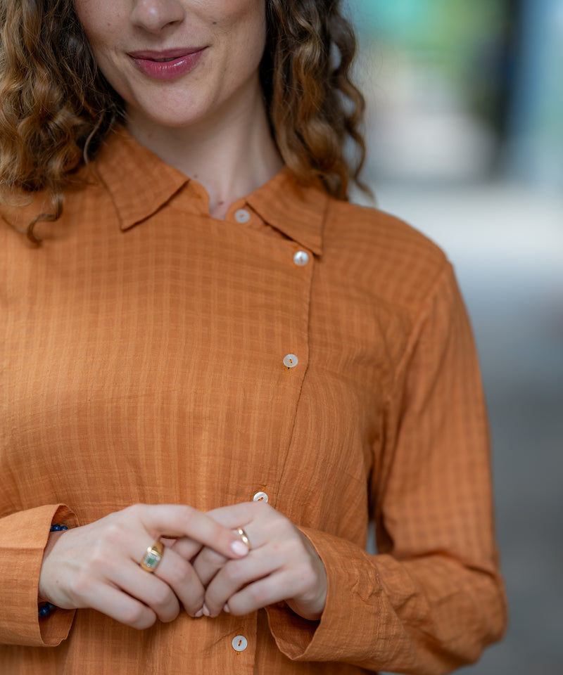 Rust Wrap Shirt