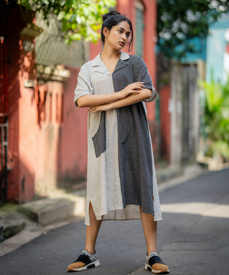 B&W Kimono Dress