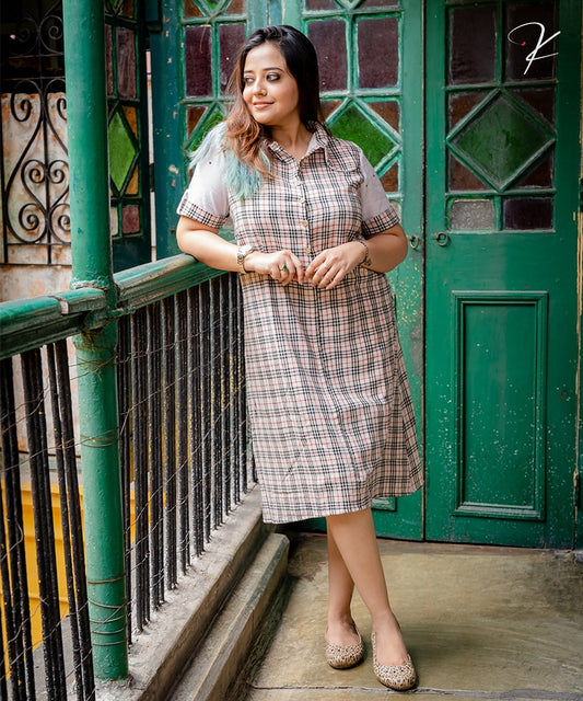 Krushnachuda-Tartan-Shirt-Dress