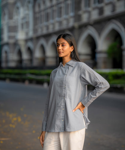 Grey Wrap Shirt