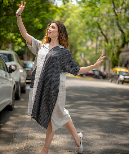 B&W Kimono Dress